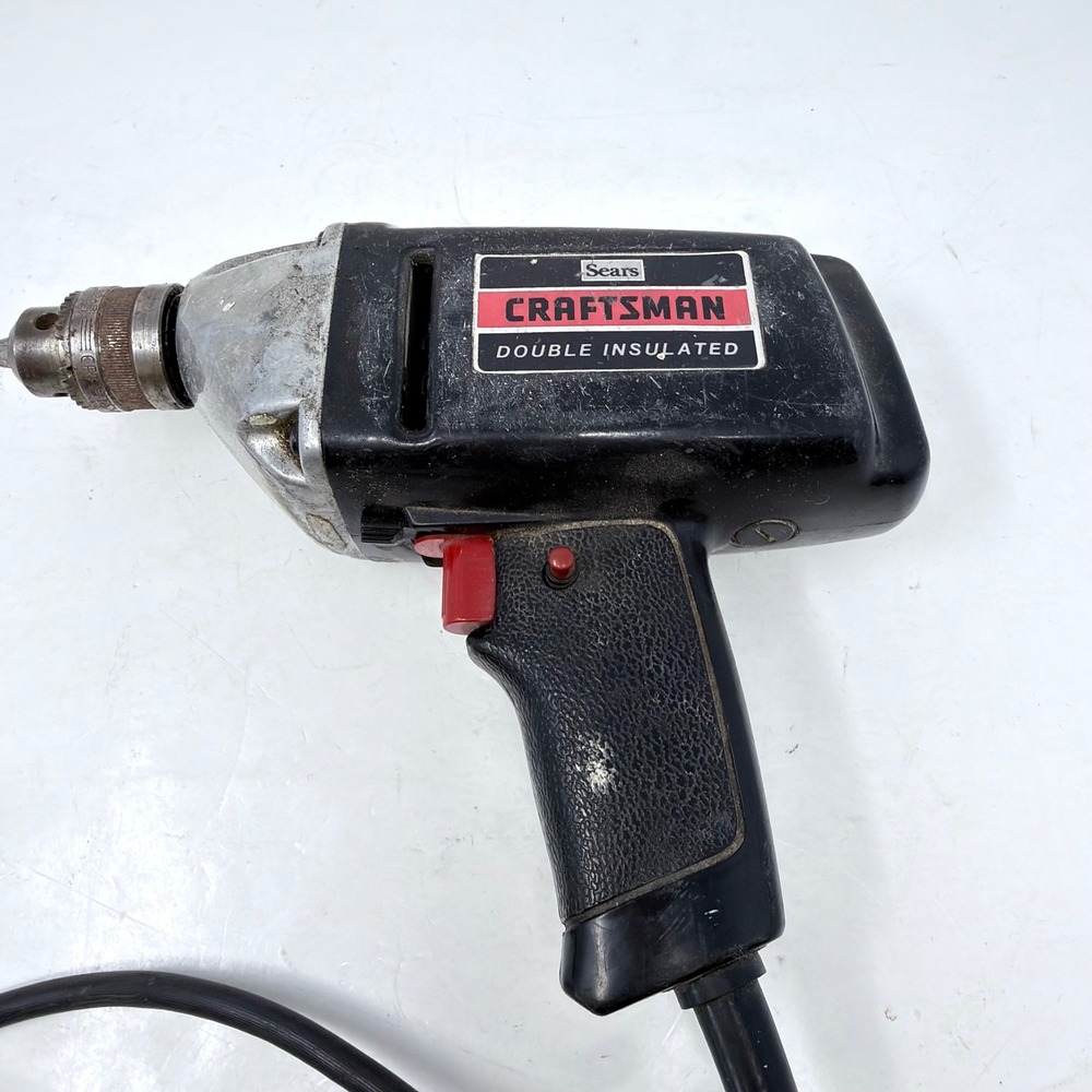 Vintage Sears Craftsman 3/8 Corded Drill 315.10510 Variable Speed Reversible Key